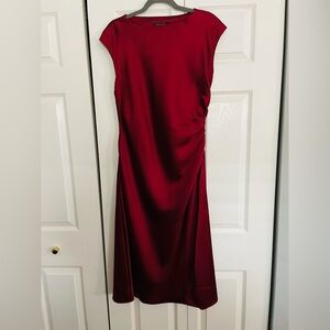 Banana Republic shirted-side satin midi dress